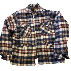 Plaid Men's Jacket - Blue, White, Brown